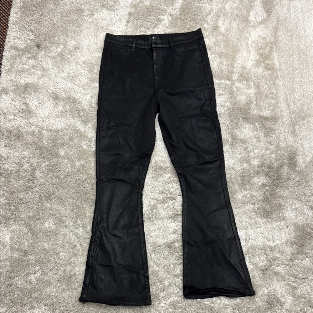 7 for all Mankind Women’s Ultra High Rise Jeans Coated Black size 32